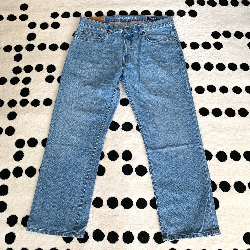 Chaps Denim Y2K Straight Fit Light Wash Casual Jeans